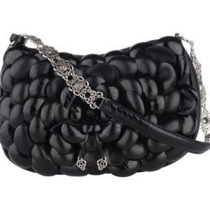 *SOLD* Brighton Black Leather Flower Handbag